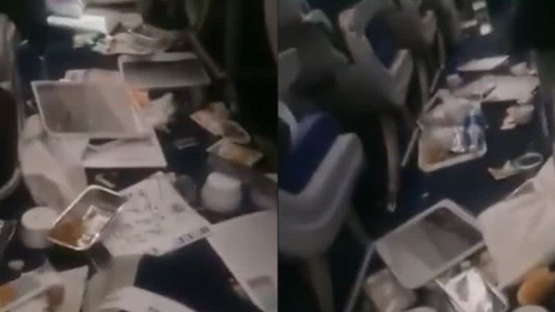 Imagens do interior da aeronave - Reprodução / Vídeo