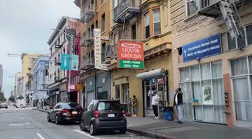 Parte do bairro de Tenderloin em novembro de 2021 - Divulgação / YouTube / Nick Johnson