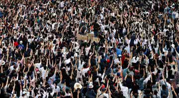 Manifestantes em Bangkok, Tailândia - Divulgação/Twitter