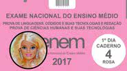 Montagem de Barbie com prova do Enem - Reprodução e Px Here