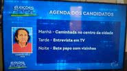 Agenda da candidata Lourdes de Mello - Reprodução