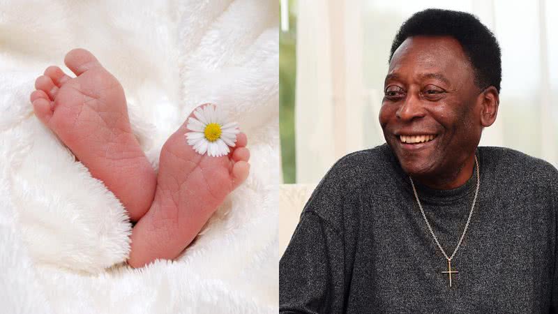 Foto ilustrativa de bebê e o rei do futebol, Pelé - kelin via Pixabay / Getty Images