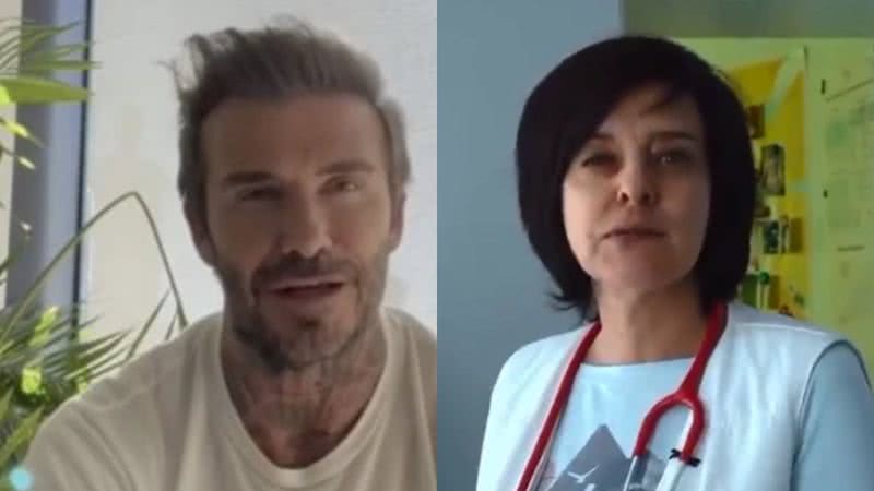 David Beckham e a médica Iryna em montagem - Divulgação / Redes sociais