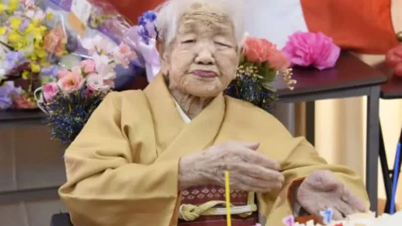 Kane Tanaka, pessoa mais velha do mundo com 119 anos de idade - Redes Sociais/Divulgação