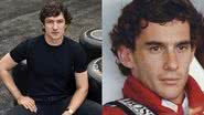 Gabriel Leone como Ayrton Senna e Ayrton Senna, respectivamente - Reprodução/Redes Sociais/Instagram/@leonegabriel e Getty Images