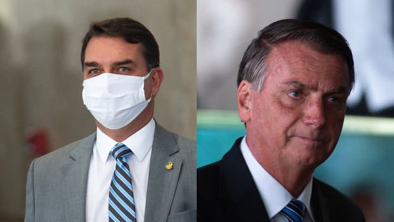 Flávio e Jair Bolsonaro - Getty Images