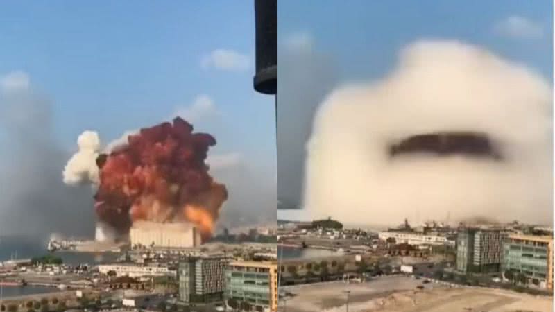 Momento da explosão em Beirute, capital do Líbano - Divulgação/YouTube/CBS Evening News/04.08.2020