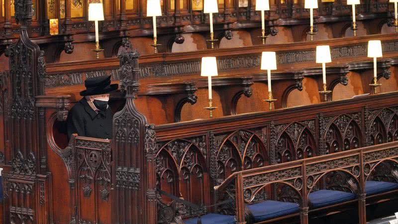 Elizabeth II durante funeral de Philip - Getty Images