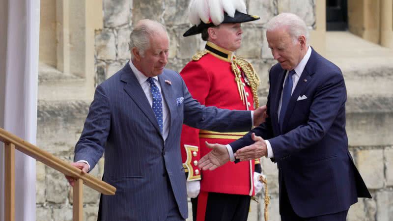 O rei Charles III com Joe Biden, presidente dos EUA - Getty Images