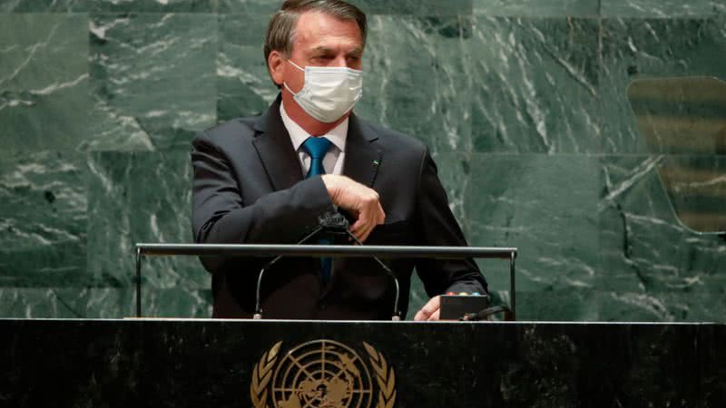 Bolsonaro durante o discurso - Getty Images