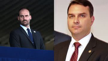 Eduardo e Flávio Bolsonaro, dois dos filhos do recém-derrotado presidente do Brasil, Jair Bolsonaro - Getty Images / Foto por U.S. Consulate in Rio pelo Wikimedia Commons