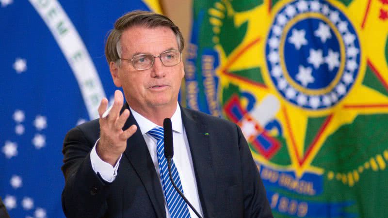 Jair Bolsonaro em evento, em Brasilia - Getty Images