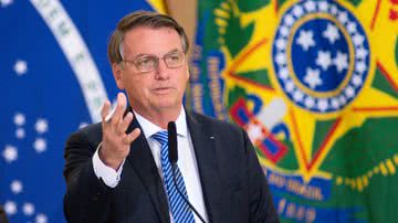 Jair Bolsonaro em evento, em Brasilia - Getty Images