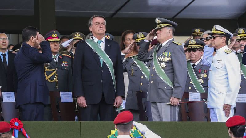 Registro de Bolsonaro durante a comemoração - Antonio Cruz/ Agência Brasil