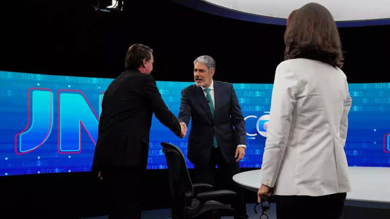 Bolsonaro durante entrevista no Jornal Nacional, da TV Globo - Divulgação/TV Globo