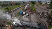 Manifestantes bolsonaristas em Varginha - Getty Images