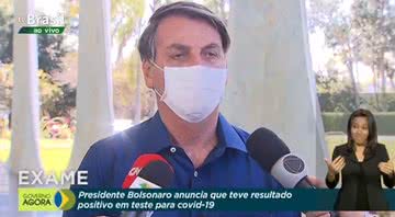 Bolsonaro anuncia em entrevista coletiva que testou positivo para covid-19 - Divulgação / TV Brasil