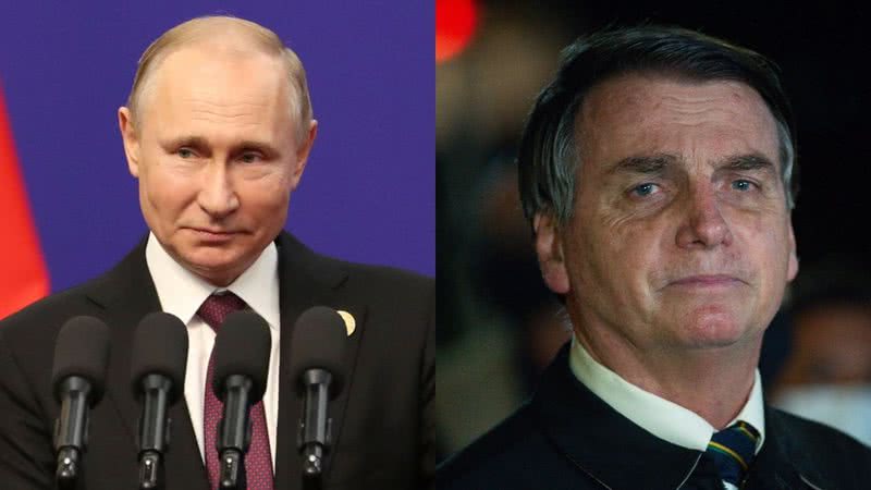 Os presidentes russo e brasileiro, Putin e Bolsonaro - Getty Images