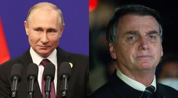 Os presidentes russo e brasileiro, Putin e Bolsonaro - Getty Images