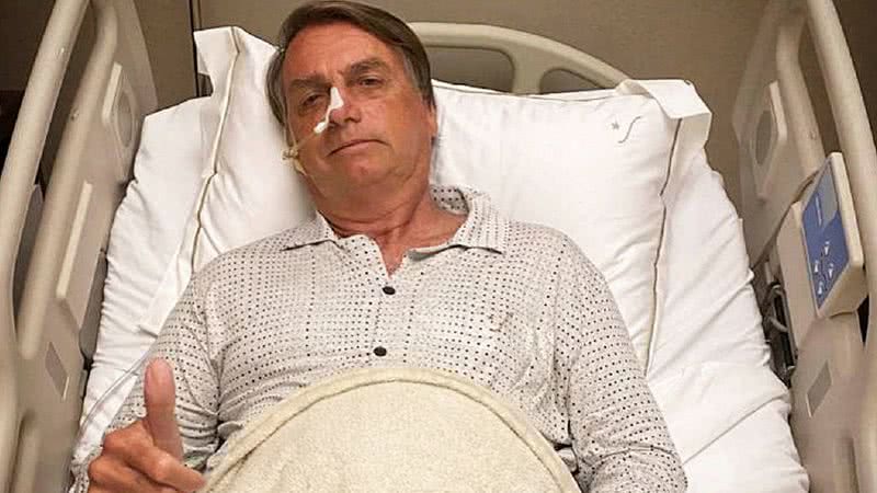 Jair Bolsonaro no hospital - Divulgação/Twitter/Jair Bolsonaro