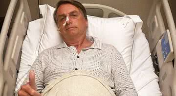 Jair Bolsonaro no hospital - Divulgação/Twitter/Jair Bolsonaro