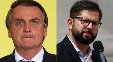 Os presidentes Bolsonaro e Boric - Getty Images