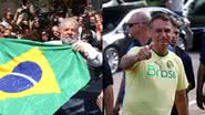 Lula e Bolsonaro neste domingo (30) - Getty Images