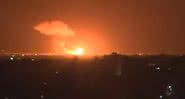 Imagem do bombardeio em Gaza - Divulgação/ YouTube/ News18 Urdu