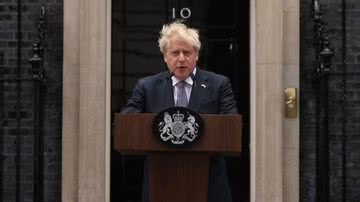 Boris Johnson durante a renúncia nesta quinta-feira, 7 - Getty Images