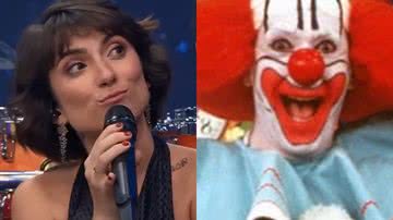 Stacey (à esqu.) e o palhaço Bozo (à dir.) - Reprodução/Vídeo