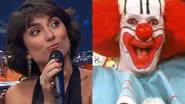 Stacey (à esqu.) e o palhaço Bozo (à dir.) - Reprodução/Vídeo