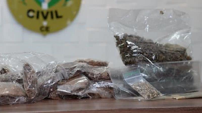 Brownies e maconha  que foram apreendidos durante operação - Divulgação/ Polícia Civil de Fortaleza