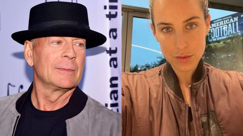 Á esquerda Bruce Willis e à direita Scout Willis - Getty Images e Reprodução / Instagram