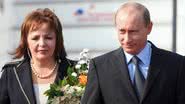 Putin ao lado de Lyudmila Ocheretnaya - Getty Images