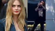 A modelo Cara Delevingne - Getty Images e Reprodução/Vídeo/Youtube