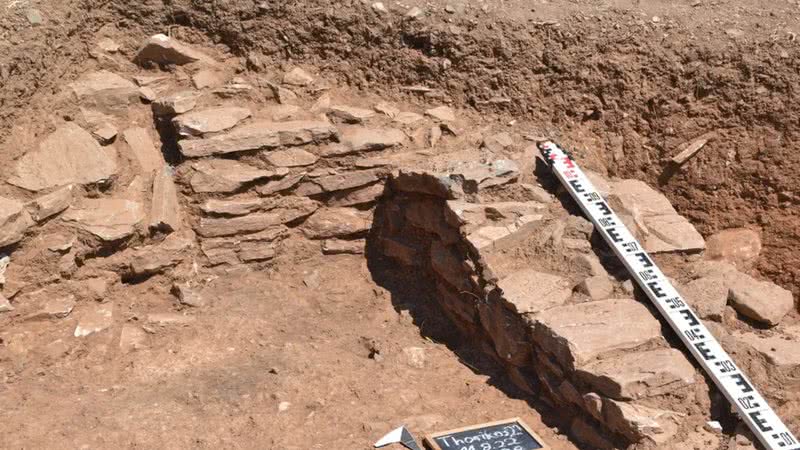 Casa encontrada em área de mineração grega - Divulgação / Thorikos Archaeological Project Gent-Göttingen