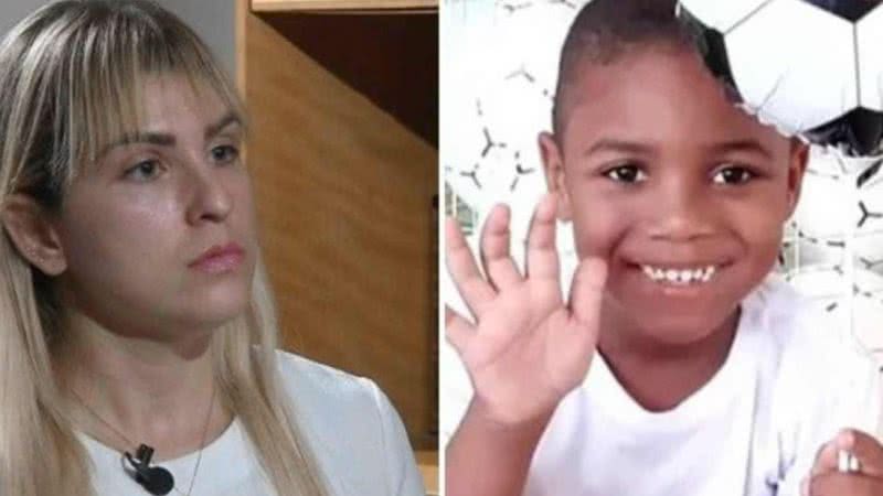 Sari Mariana Costa Gaspar e o menino Miguel - Divulgação / Vídeo e Arquivo Pessoal