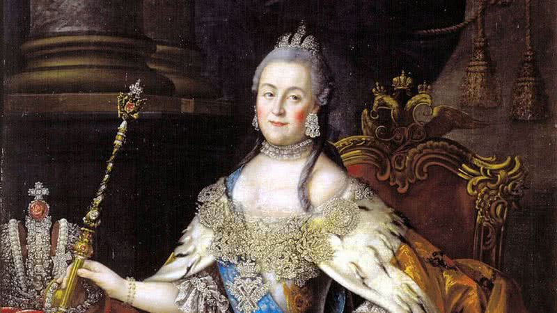 A imperatriz russa Catarina, a Grande - Aleksey Antropov via Wikimedia Commons