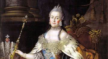 A imperatriz russa Catarina, a Grande - Aleksey Antropov via Wikimedia Commons