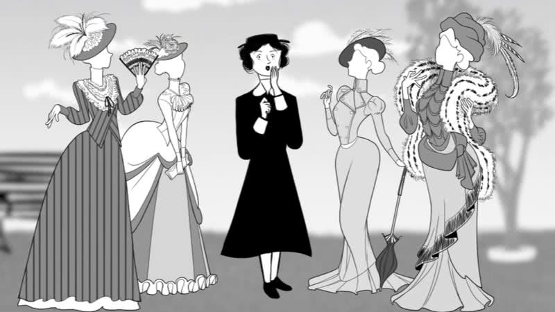 Ilustração de Gabrielle Chanel - Openthedoor estúdio de animação (todos os direitos reservados)