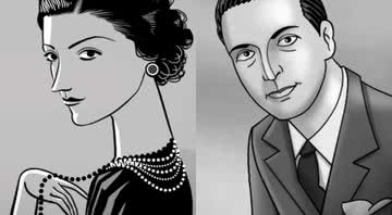 Gabrielle Chanel e Cristóbal Balenciaga em ilustração - Openthedoor Estúdio de Animação (todos os direitos reservados)