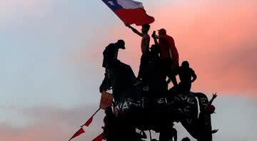 Imagem de protesto ocorrido no ano passado no Chile - Getty Images