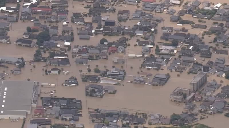 Imagens das fortes chuvas que afetaram o Japão - Divulgação/ YouTube/ EuroNews