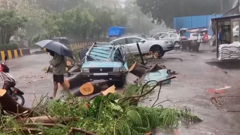 Imagem de destruição na Índia após o ciclone - Divulgação/ Youtube/ Al Jazeera/ 18 de maio de 2021