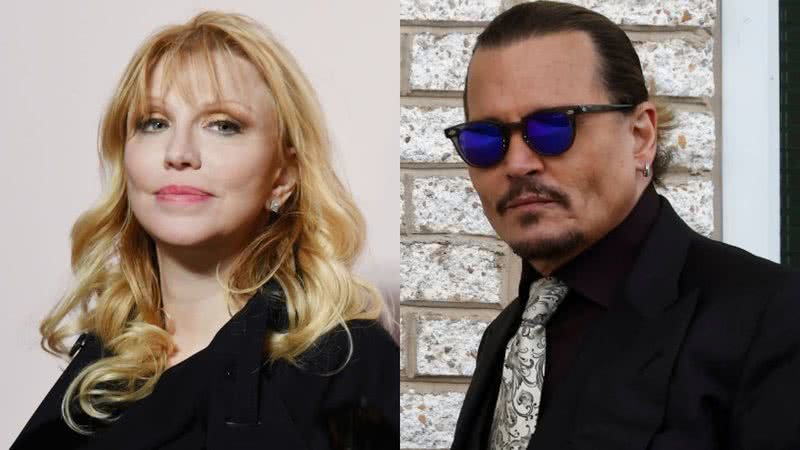 A cantora Courtney Love e o ator Johnny Depp - Getty Images