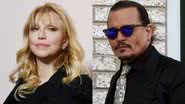 A cantora Courtney Love e o ator Johnny Depp - Getty Images