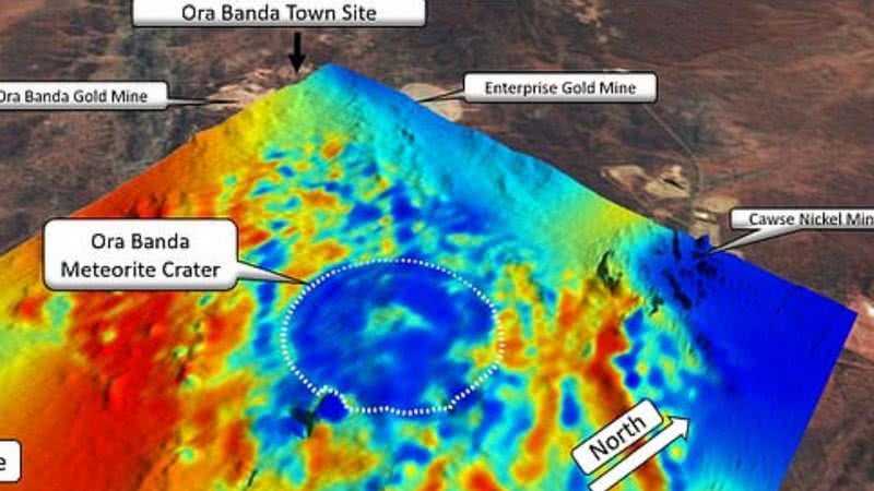 Representação em 3D da cratera na Austrália - Divulgação/Resource Potentials