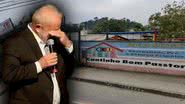 Montagem com Lula chorando durante discurso, em 2022, e fachada de creche - Divulgação / Vídeo / YouTube / Google Street View