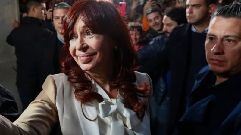 Cristina Kirchner durante aparição pública, em agosto - Getty Images