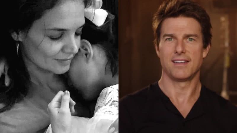 Katie Holmes (à esqu.) e Tom Cruise (à dir.) - Arquivo pessoal e reprodução/Vídeo